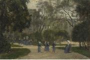 Stanislas lepine Nuns and Schoolgirls in the Tuileries Gardens painting